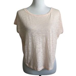 Athleta Womens Organic Daily Tee Size XS Pink Short Sleeve Lightweight